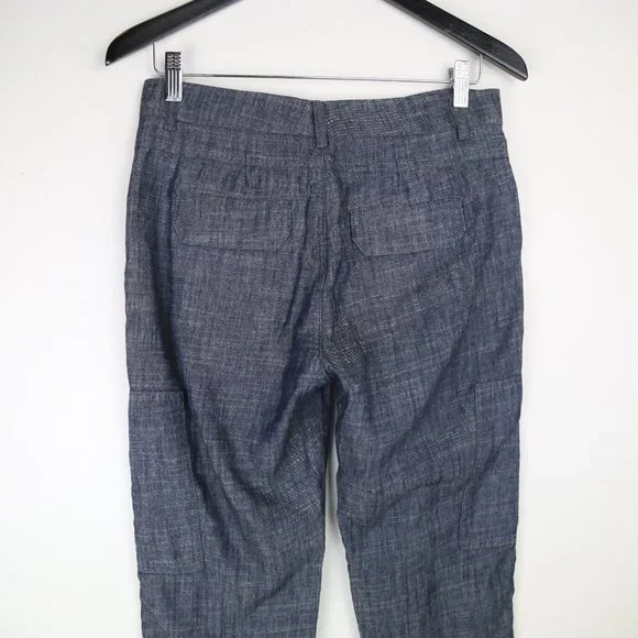 Vince Linen Lyocell Chambray Cargo Trouser Pants Size 26 - Picture 5 of 8
